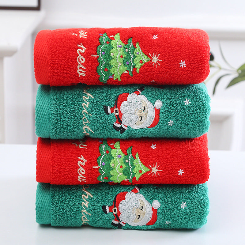 Christmas Gift Towel Cotton Face Towel Santa Claus - Bellarte Enchanté Christmas Gift Towel Cotton Face Towel Santa Claus